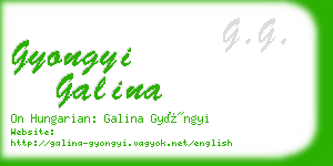 gyongyi galina business card